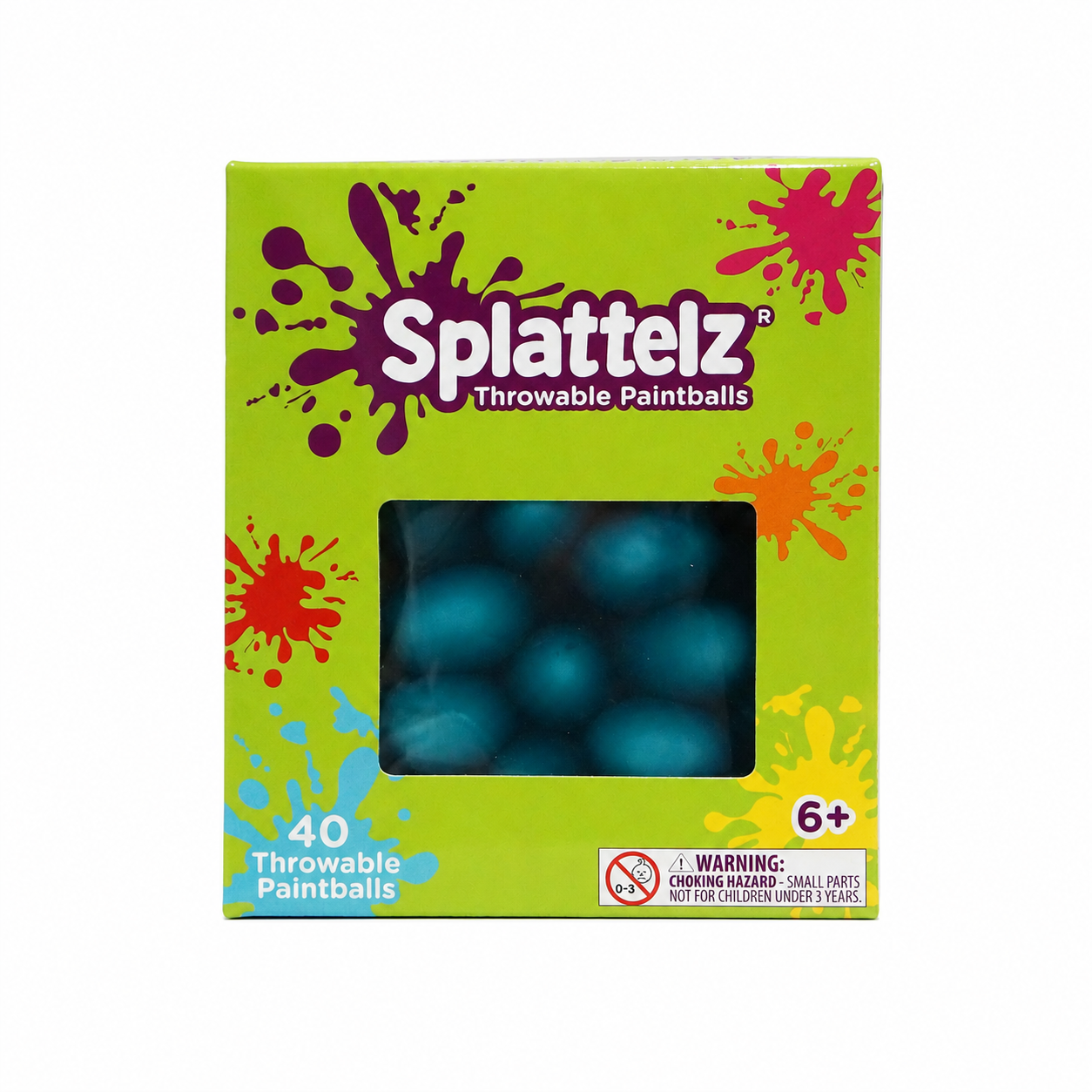 Splattelz Throwable Paintballs - Teal - Pack of 40