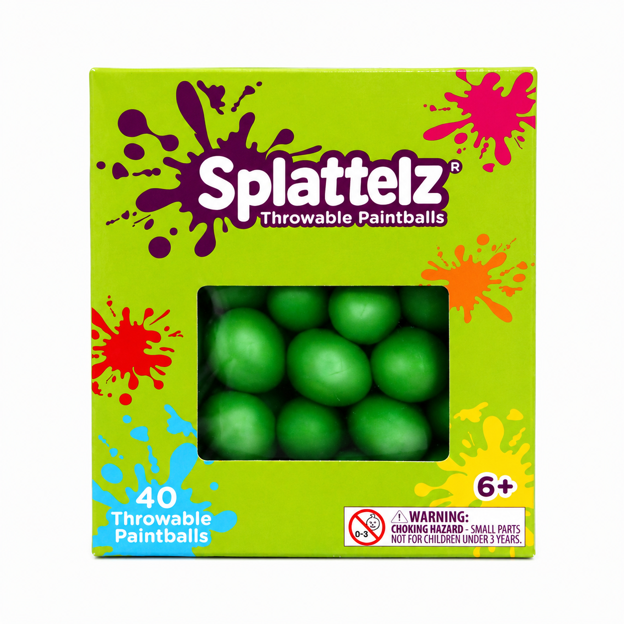Splattelz Throwable Paintballs - Green - Pack of 40